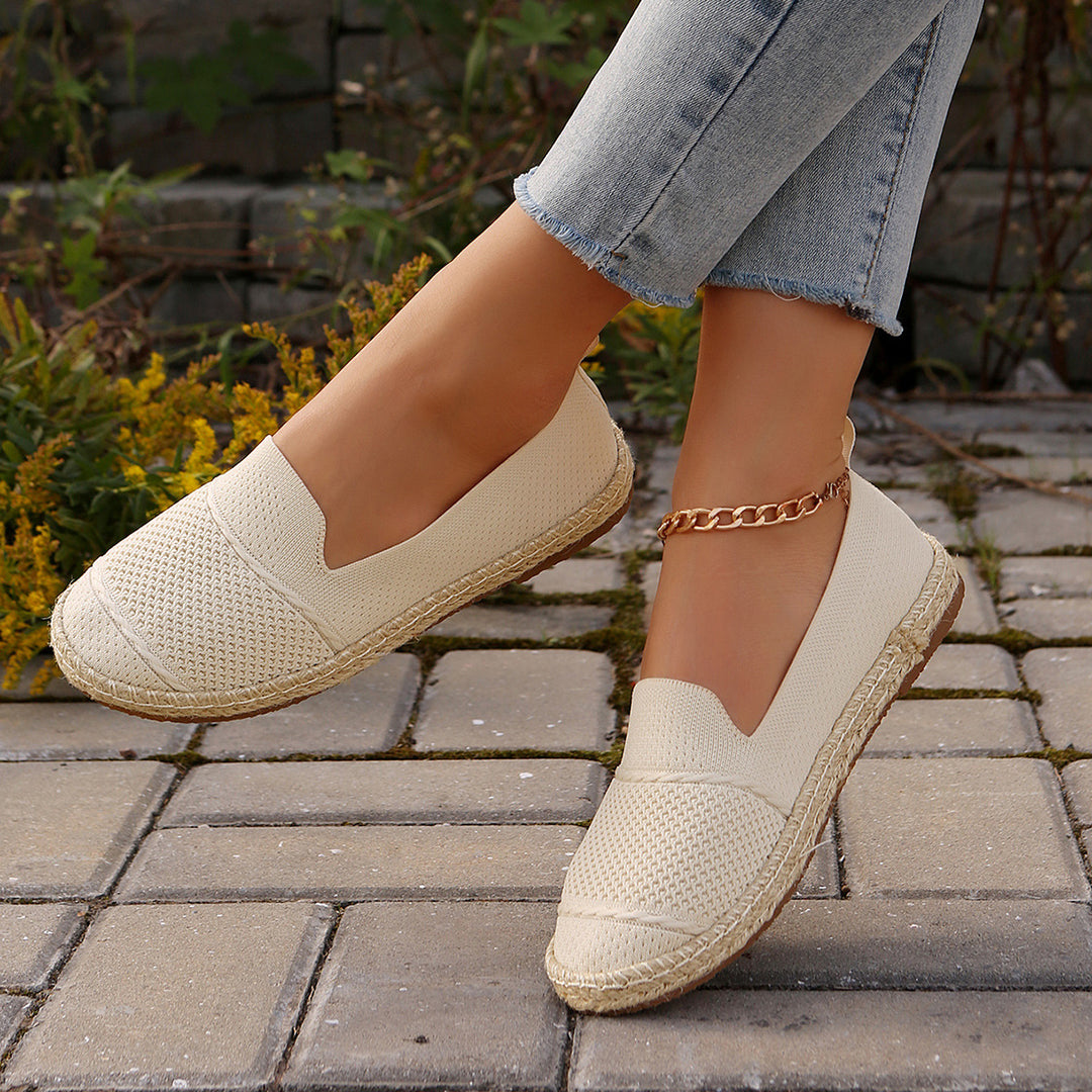 Damen Atmungsaktive Slipper-Espadrilles mit Jute-Details Drune