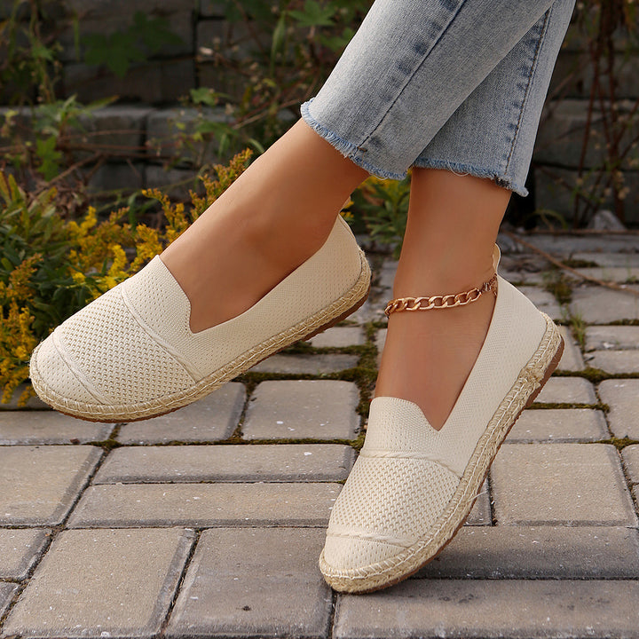 Damen Atmungsaktive Slipper-Espadrilles mit Jute-Details Drune