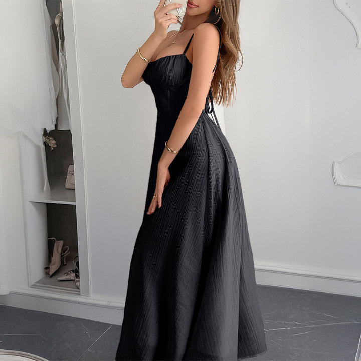 Damen Sommerliches Maxikleid mit verstellbaren Trägern und taillierter Passform Drune