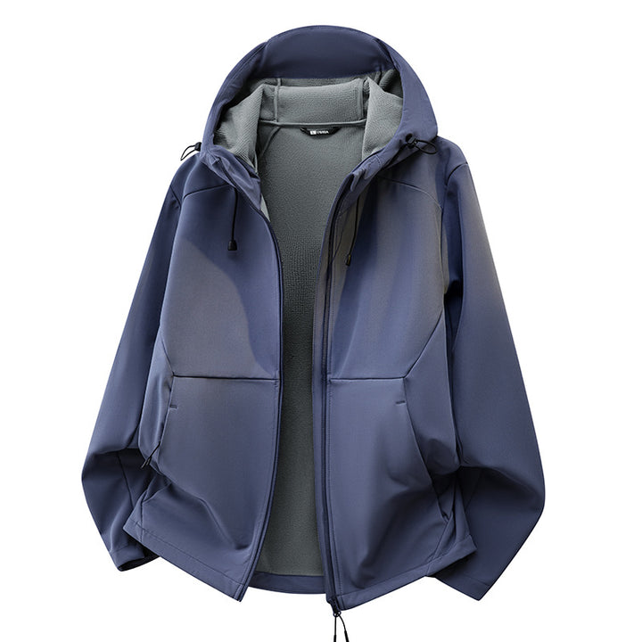 Unisex Softshell-Übergangsjacke mit Fleece-Innenfutter, Kapuze & wasserabweisender Beschichtung Drune