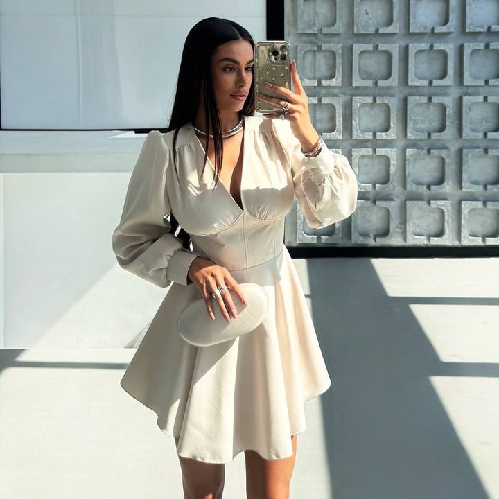 Damen elegante und fließende Sommerkleid Drune