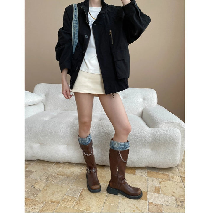 Damen Elegante und lässige Lightweight Jacke Drune