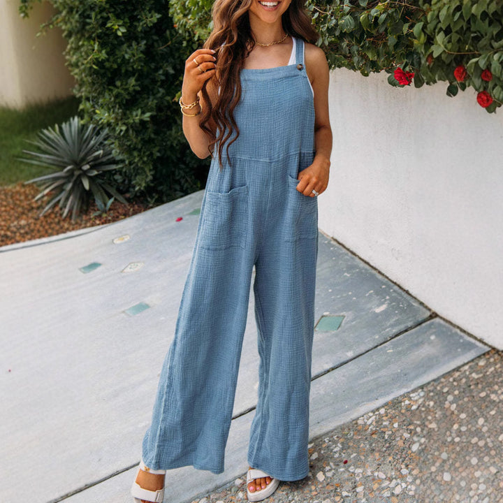 Damen lässiger Overall mit praktischen Taschen und verstellbaren Trägern Drune