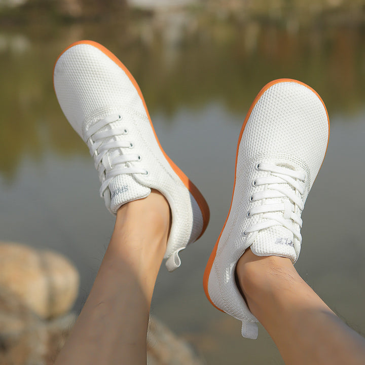 Damen nan federleichter Strick-Sneaker mit nahtlosem Maschenobermaterial, luftdurchlässiger Struktur und flexibler Mikrozellen-Laufsohle Drune