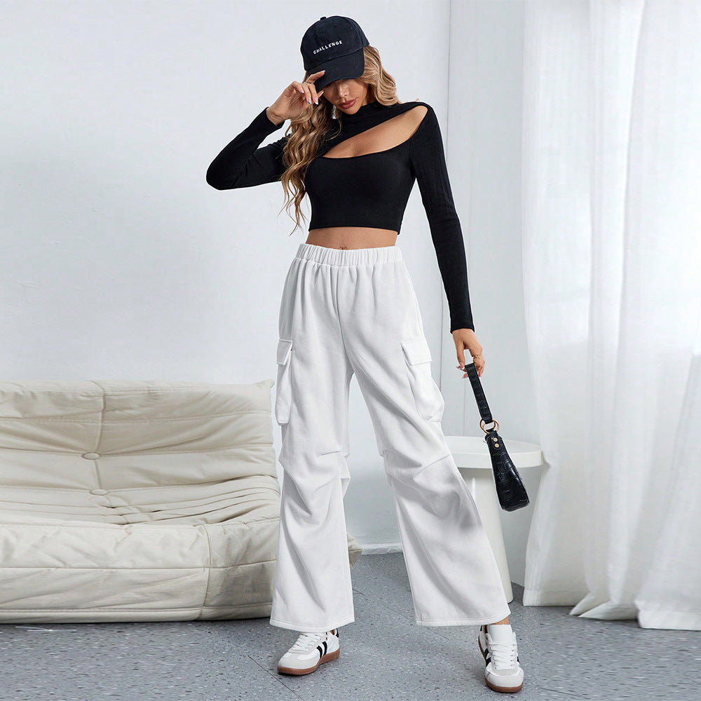 Damen Cargo-Hose mit weitem Schnitt und praktischen Taschen Drune