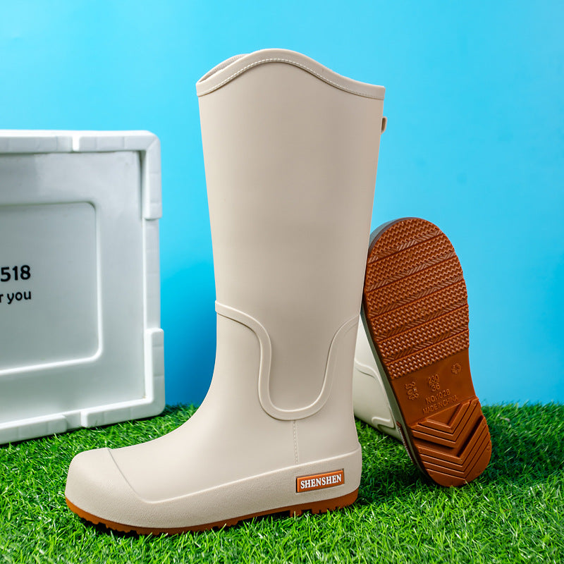 Herren Wasserdichte Vollgummi-Arbeitsstiefel mit verstärkter Zehenpartie und griffiger Profilsohle Drune