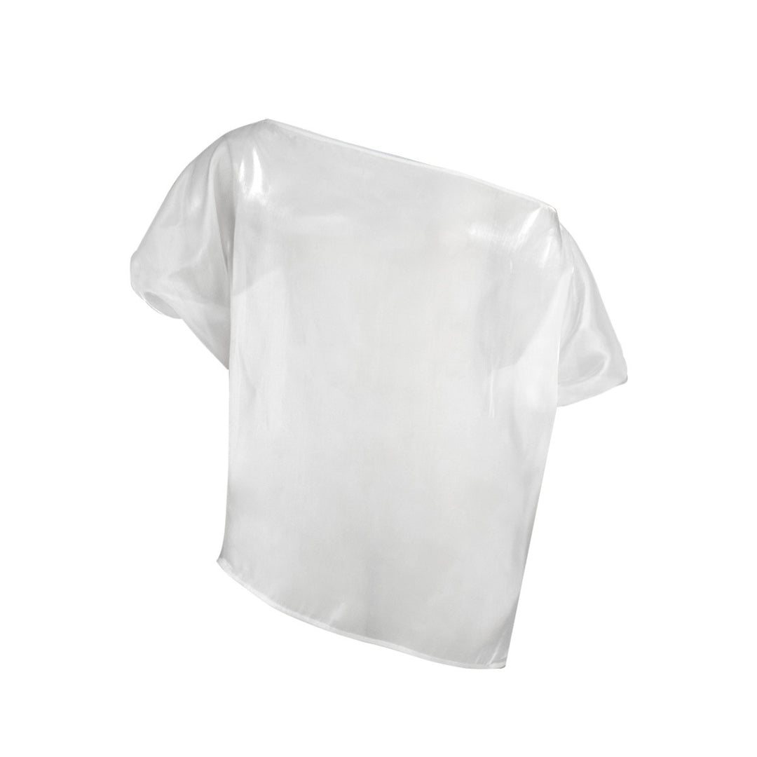 Damen Transparente Chiffon-Bluse Drune