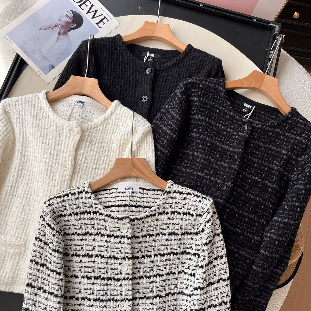 Damen Hübscher Strickcardigan mit strukturiertem Muster Drune