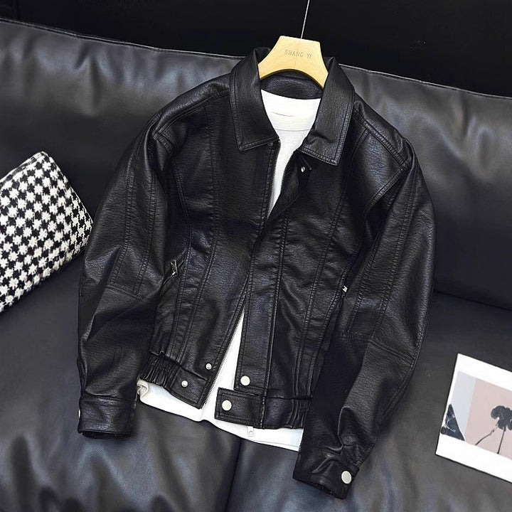 Damen Modische Lederjacke Drune