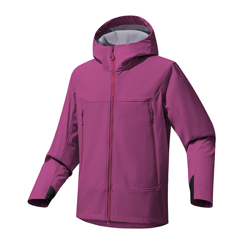 Damen Atmungsaktive Softshell‑Kapuzenjacke mit wasserabweisender Membran und Zwei‑Wege‑Reißverschluss Drune