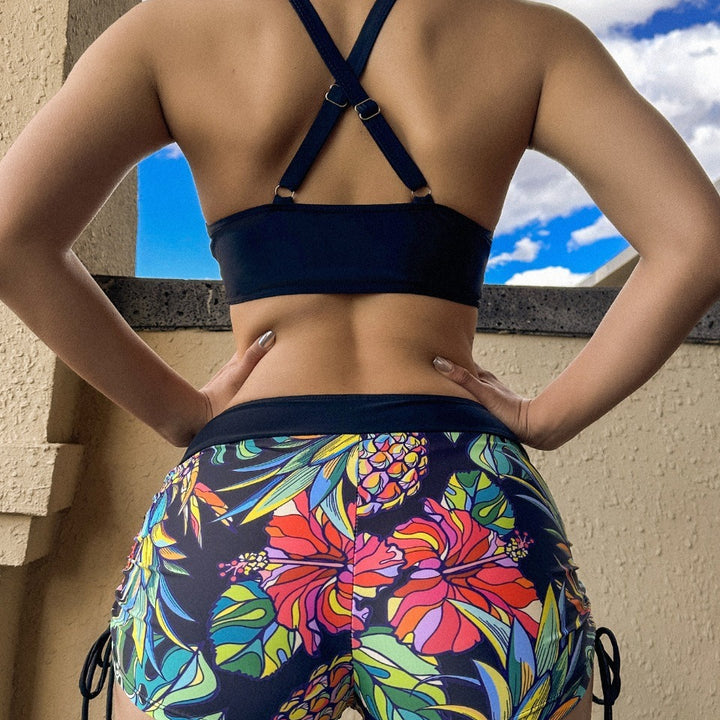 Damen Sportliches Bikiniset mit buntem Muster Drune