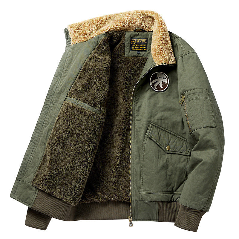 Herren Modische Übergangsjacke mit Fleece-Innenfutter Drune