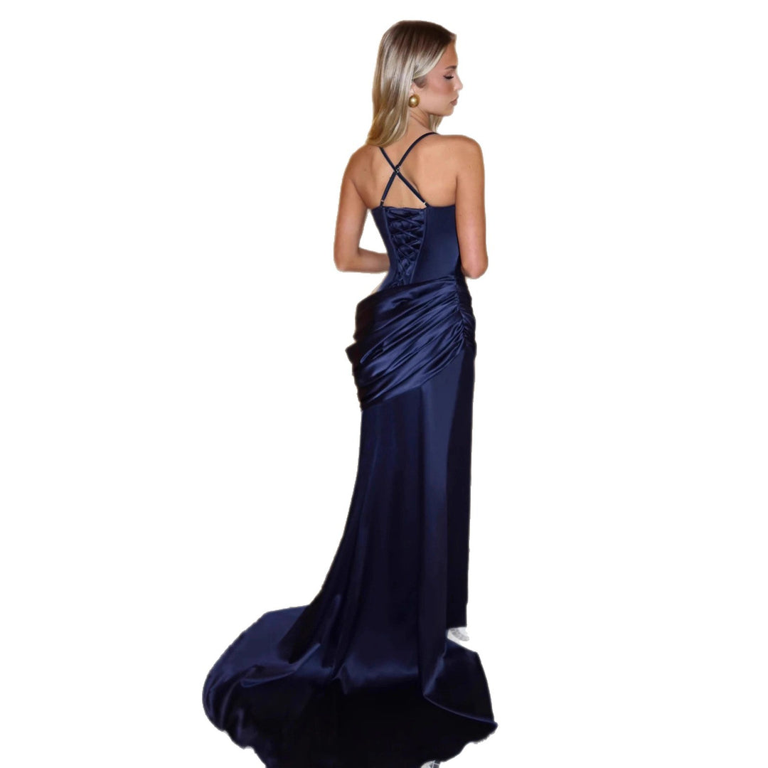 Damen elegantes Abendkleid mit raffinierten Drappierungen Drune