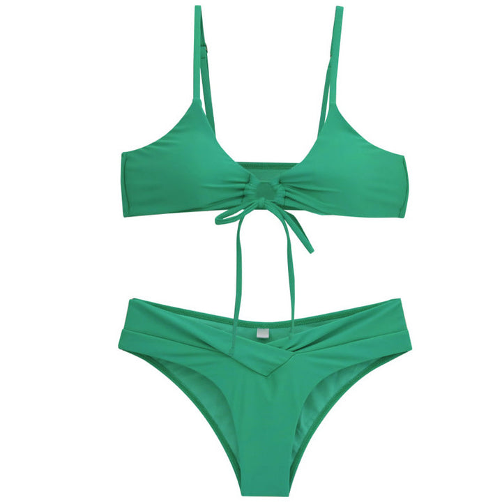 Damen Bikini-Set mit verstellbarem Oberteil und modischem Wickeldesign Drune