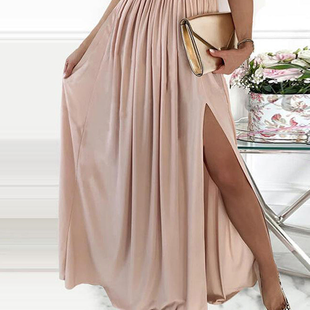 Damen Elegantes Abendkleid mit schimmerndem Oberteil und voluminösem Rock Drune