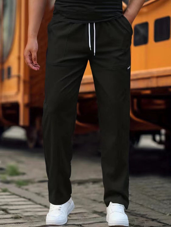 Drune | Jogginghose Lockere Passform Verstellbarer Kordelzug Weicher Und Atmungsaktiver Stoff