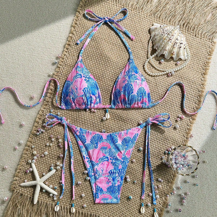 Damen Triangel-Bikini mit Muschel-Details Drune