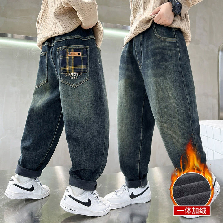 Herren baggy Jeans mit kreativen Taschen Drune