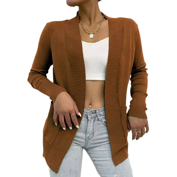 Damen Strickjacke mit strukturiertem Design und praktischen Taschen Drune