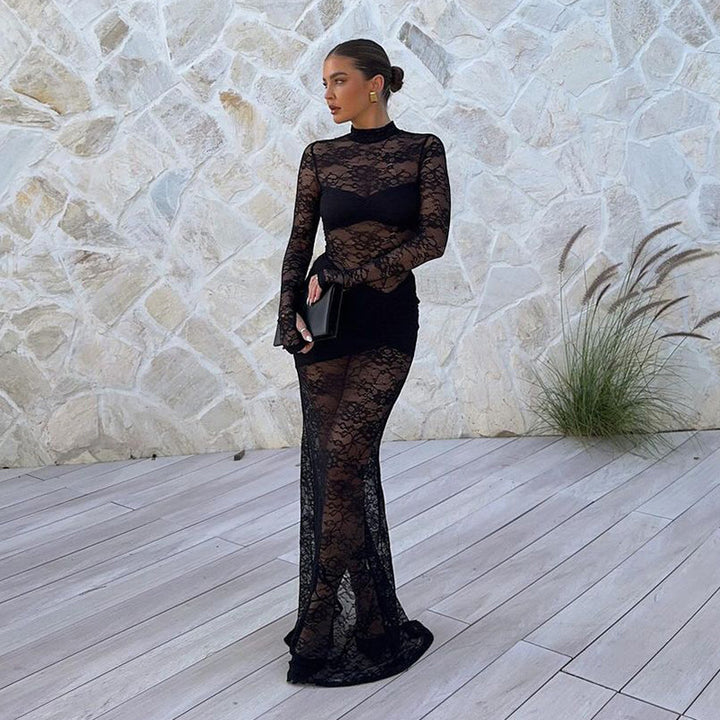 Damen Spitzenkleid Drune