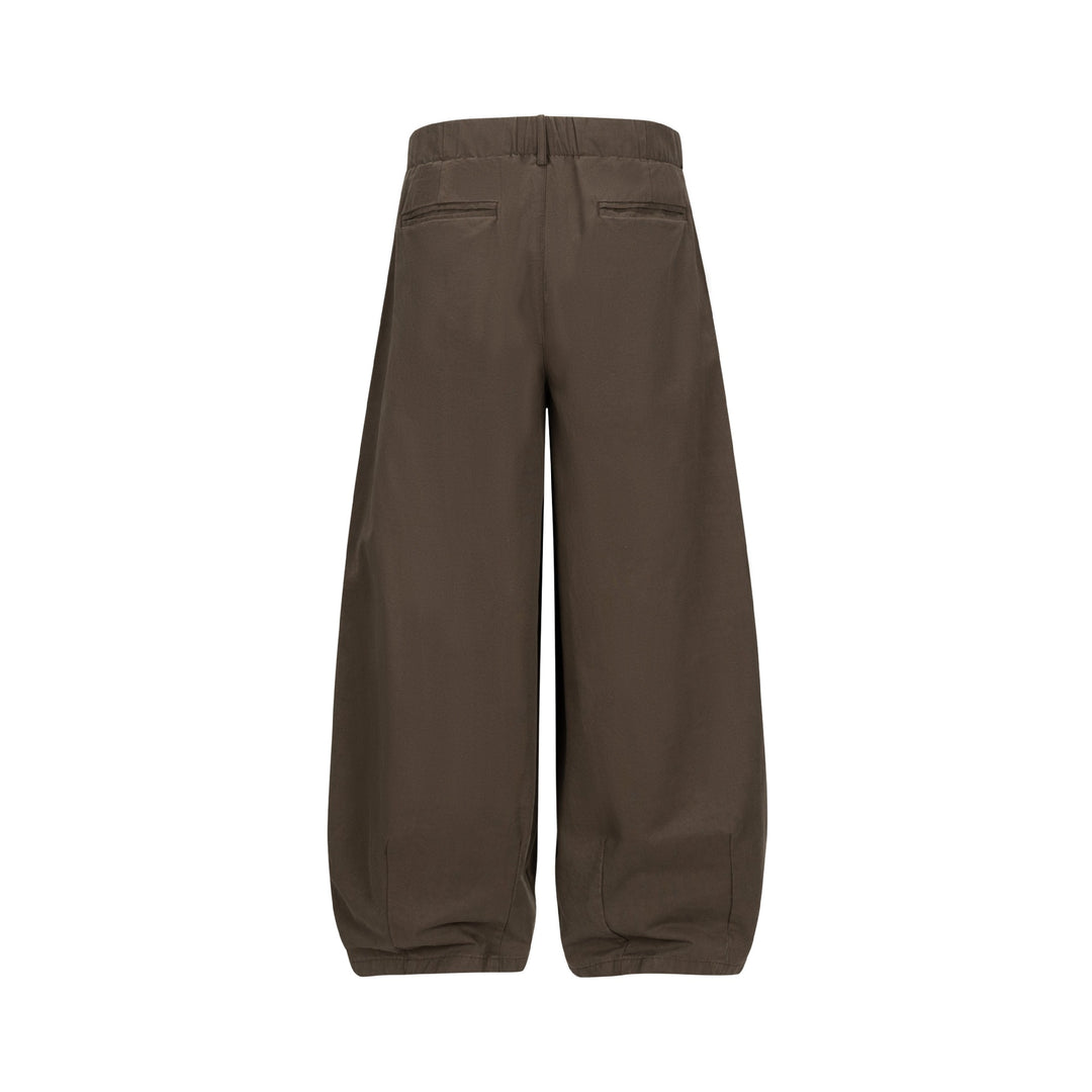 Damen Weite Culotte-Hose mit hoher Taille, Bundfalten und elastischem Knöchelabschluss Drune