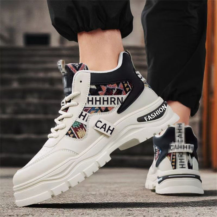Herren Plateau-Sneaker mit Ethno-Gewebeeinsätzen Drune