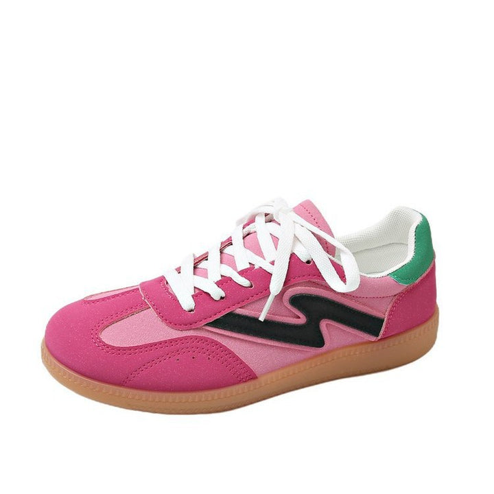 Damen Retro‑Sneaker mit Gumsohle, Kontraststreifen und gepolstertem Komfortfußbett Drune