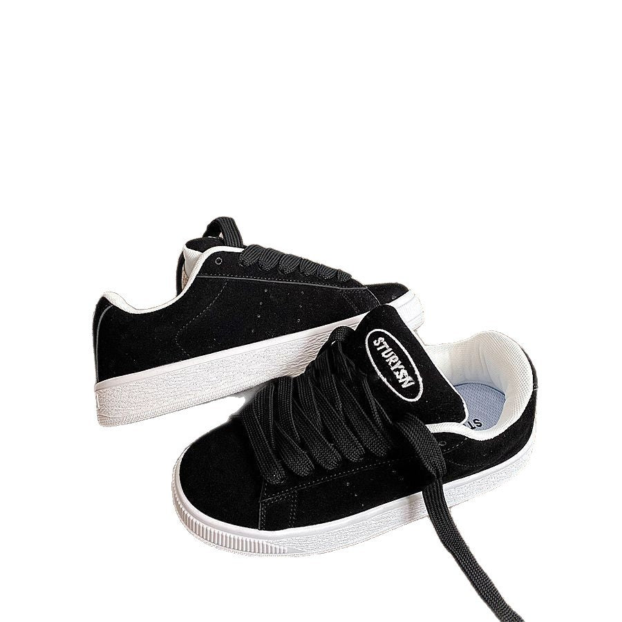 Damen Sportliche Sneakers mit weicher Veloursoberfläche und strapazierfähiger Gummisohle Drune
