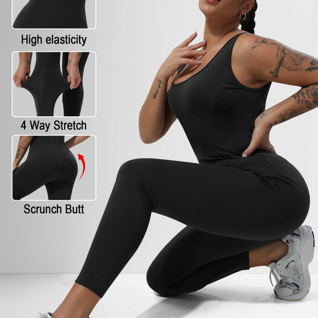 Damen Formender Sport-Einteiler mit hohem Taillenbund und Shaping-Effekt Drune