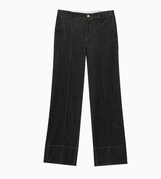 Damen 600+ taillierte Jeansjacke mit Brusttaschen und figurformenden Abnähern Drune