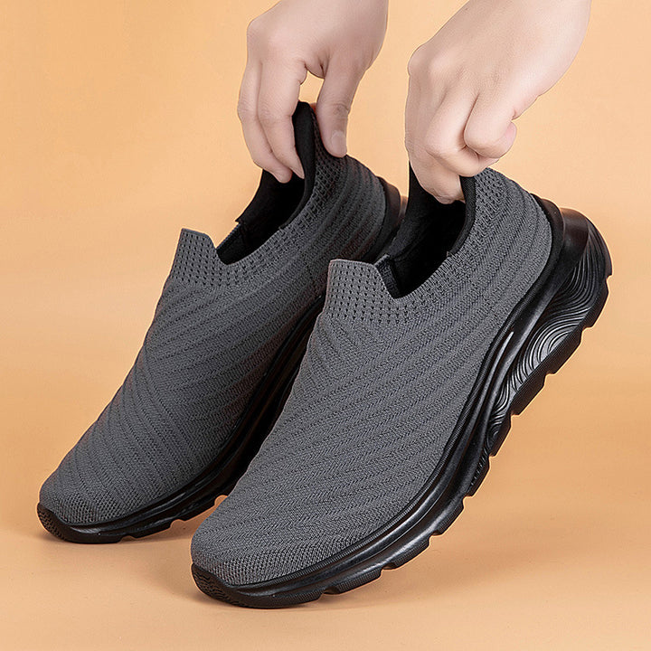 Damen nan elastische Strick-Slipper mit dämpfender Laufsohle Drune