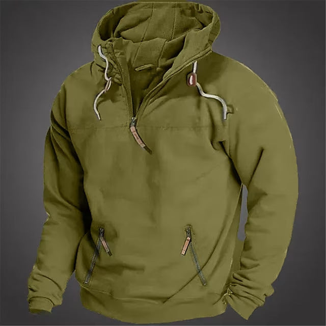 Herren winddichte Kapuzenjacke mit praktischen Taschen und Umweltfreundlichem Material Drune