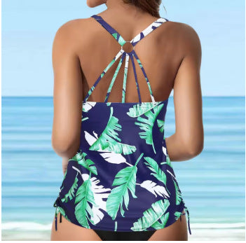Damen lässiges Tankini-Oberteil mit Schnürung Drune
