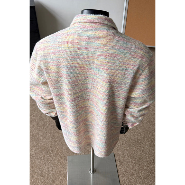Damen Modische Strickjacke mit buntem Muster Drune