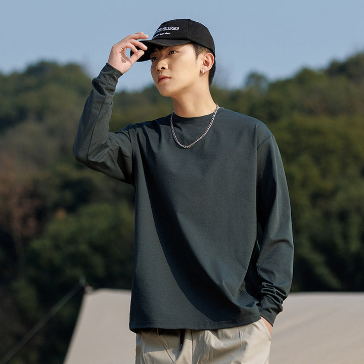 Herren Oversize-Sweatshirt aus Baumwollmix mit Rundhalsausschnitt und gerippten Bündchen Drune