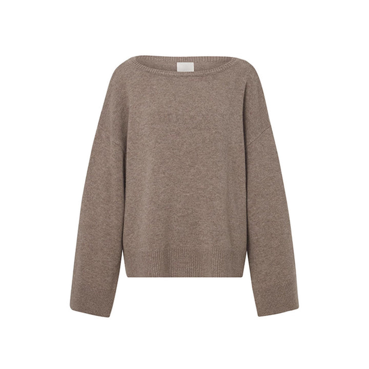 Damen lässiger Strickpullover mit weitem Schnitt Drune