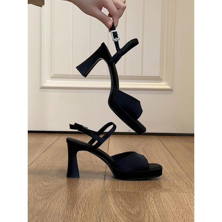 Damen elegante Plateau-Pumps mit modischem Blockabsatz Drune