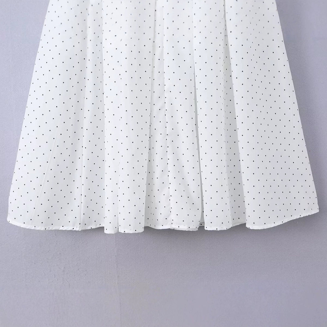 Damen Midikleid mit Smok-Taillenpartie, gerafften Puffärmeln und Quadrat‑Ausschnitt Drune