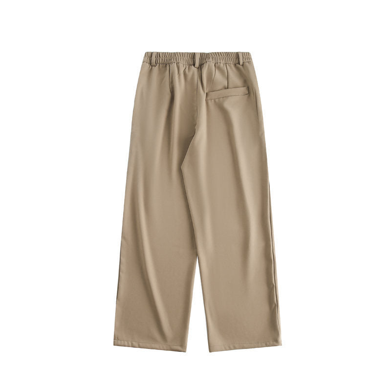 Damen Weite hochtaillierte Stoffhose mit Bundfalte und weitem Bein Drune