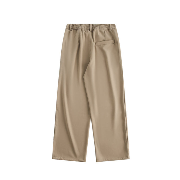 Damen Weite hochtaillierte Stoffhose mit Bundfalte und weitem Bein Drune