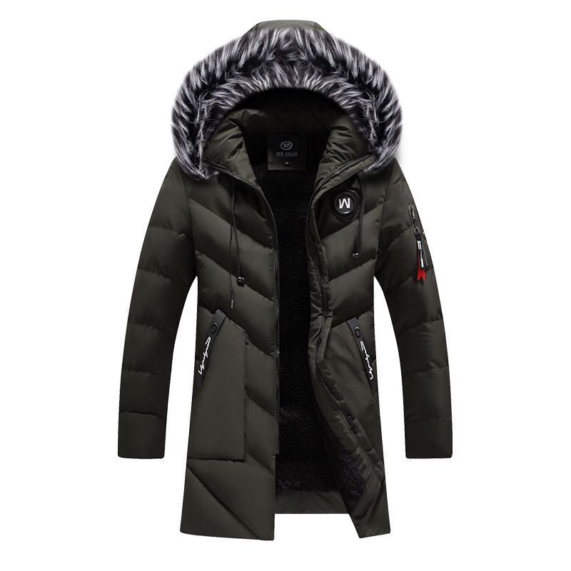 Herren Wattierter Thermoparka mit Kunstfellkapuze und Innenfutter aus Fleece Drune
