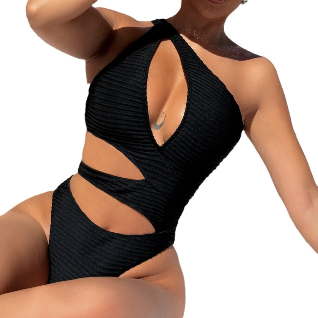 Damen Einseitiger Cut-Out Badeanzug Drune