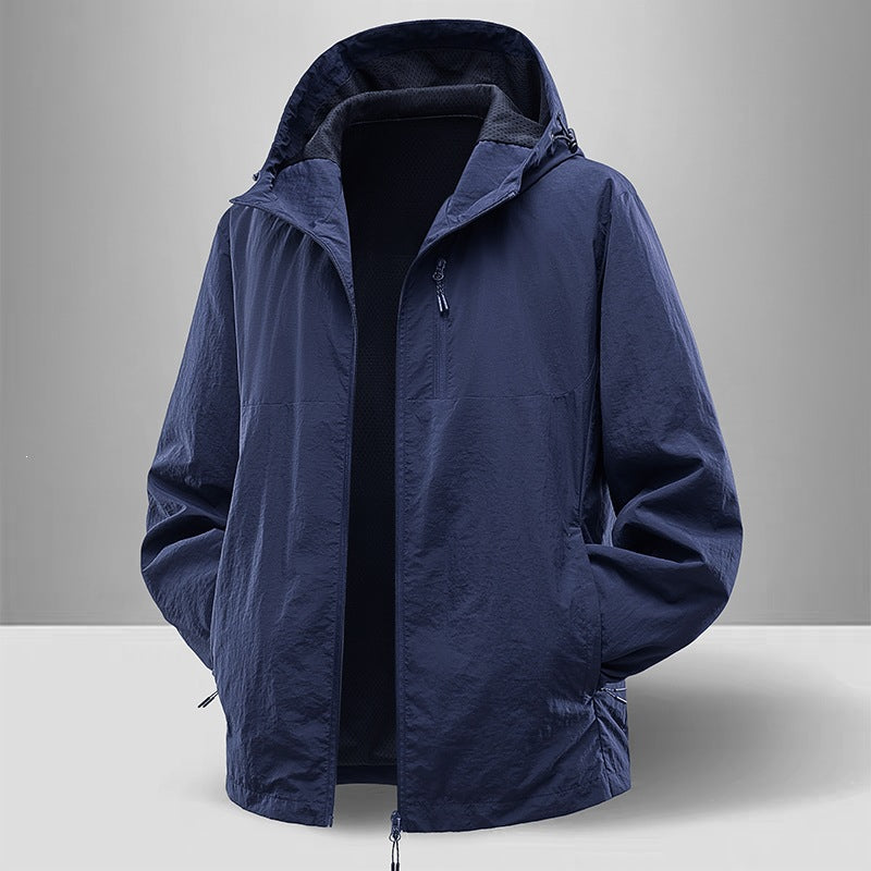 Herren Leichte und atmungsaktive Regenjacke Drune