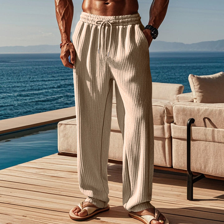 Herren lässige Freizeithose mit atmungsaktivem Material und elastischem Bund Drune