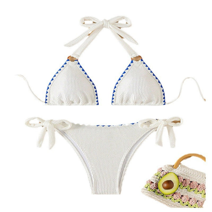 Damen Triangel-Bikini mit verspieltem Schnitt und Rüschendetails Drune