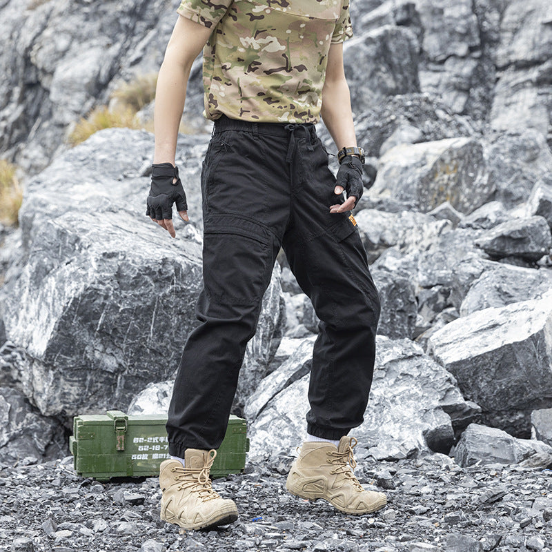 Herren Abenteuer‑Cargojogger aus Ripstop‑Baumwollmix mit Elastischem Bund, Knieeinsätzen und Multifachtaschen Drune