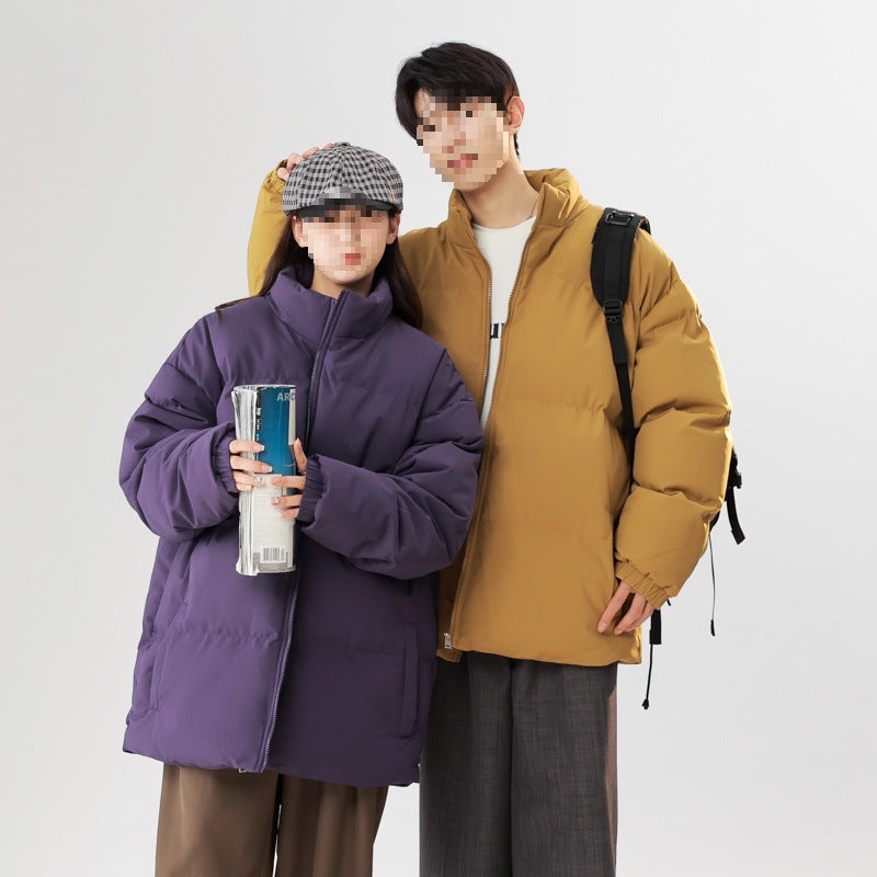 Herren Wattierte Oversize-Pufferjacke mit hohem Stehkragen & elastischen Bündchen Drune