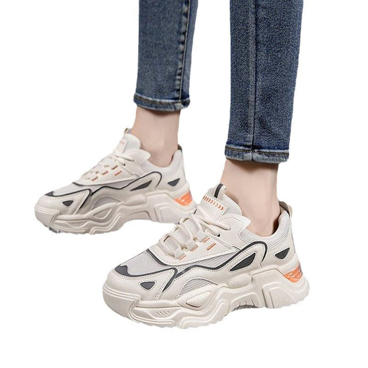 Damen Sportliche Chunky Sneakers mit atmungsaktiver Oberflächenstruktur Drune