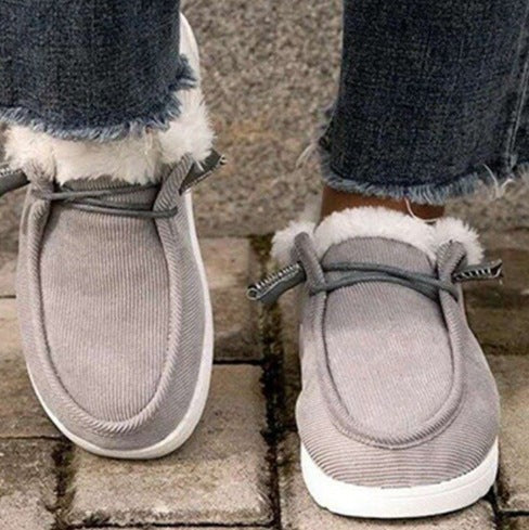 Damen Gefütterte Mokassin-Slipper mit Teddyfutter und dämpfender Gummisohle Drune