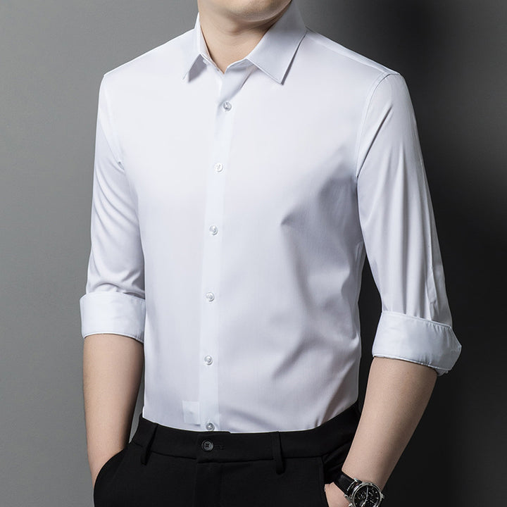 Herren Langarmhemd mit feinem Glanz und bequemer Passform Drune